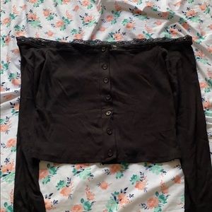 Off the shoulder top lace.